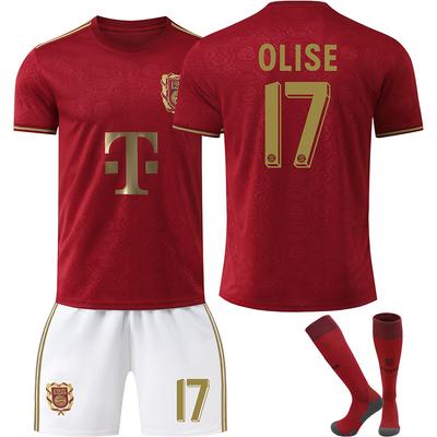 25-26 FC Bayern Monaco Maglia da Calcio Edizione 125° Anniversario per Bambini e Adulti OLISE #17