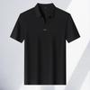 Men's Casual and Fashionable Solid Color Short Sleeved Polo Shirt Comfortable Versatile Summer T Shirt