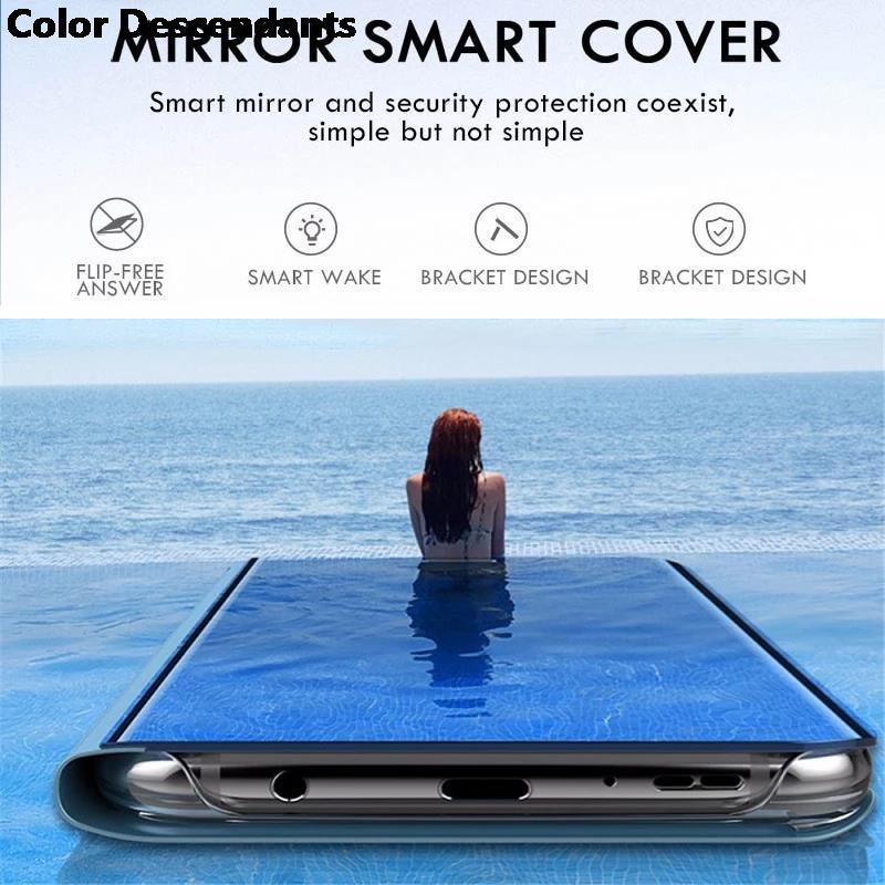 Original Smart Spiegel Flip Case für Samsung Galaxy S23 Ultra S22 S21 S20 FE S10 Plus A04 A04S A34 A54 A33 A53 A73 A32 A52 A72