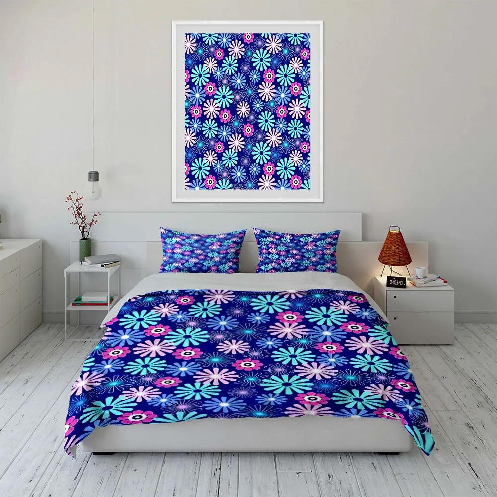 Floral Pattern Home Decoration Set Soft Comfortable Duvet Cover Bedding Set Included 1*Duvet Cover & 2*Pillowcases Gift
