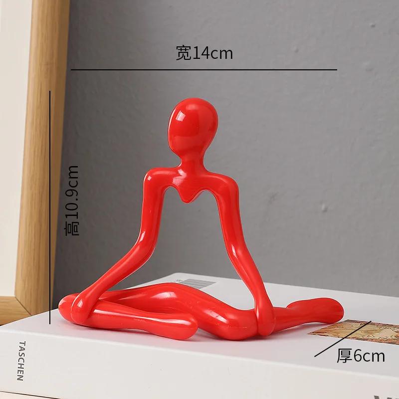 Nordic Light Luxury Style Abstract Figure Home Decoration Ornaments Sitting Posture Statue Crafts Desktop Decor Artworks