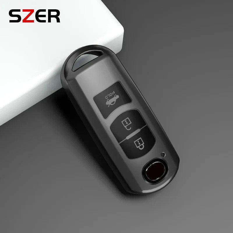 New TPU Car Key Case For Mazda 2 3 6 Demio Atenza Axela CX-5 CX5 CX-3 CX7 CX-9 3 4 CX30 2016 2017 2018 2019 Key Cover Keychain