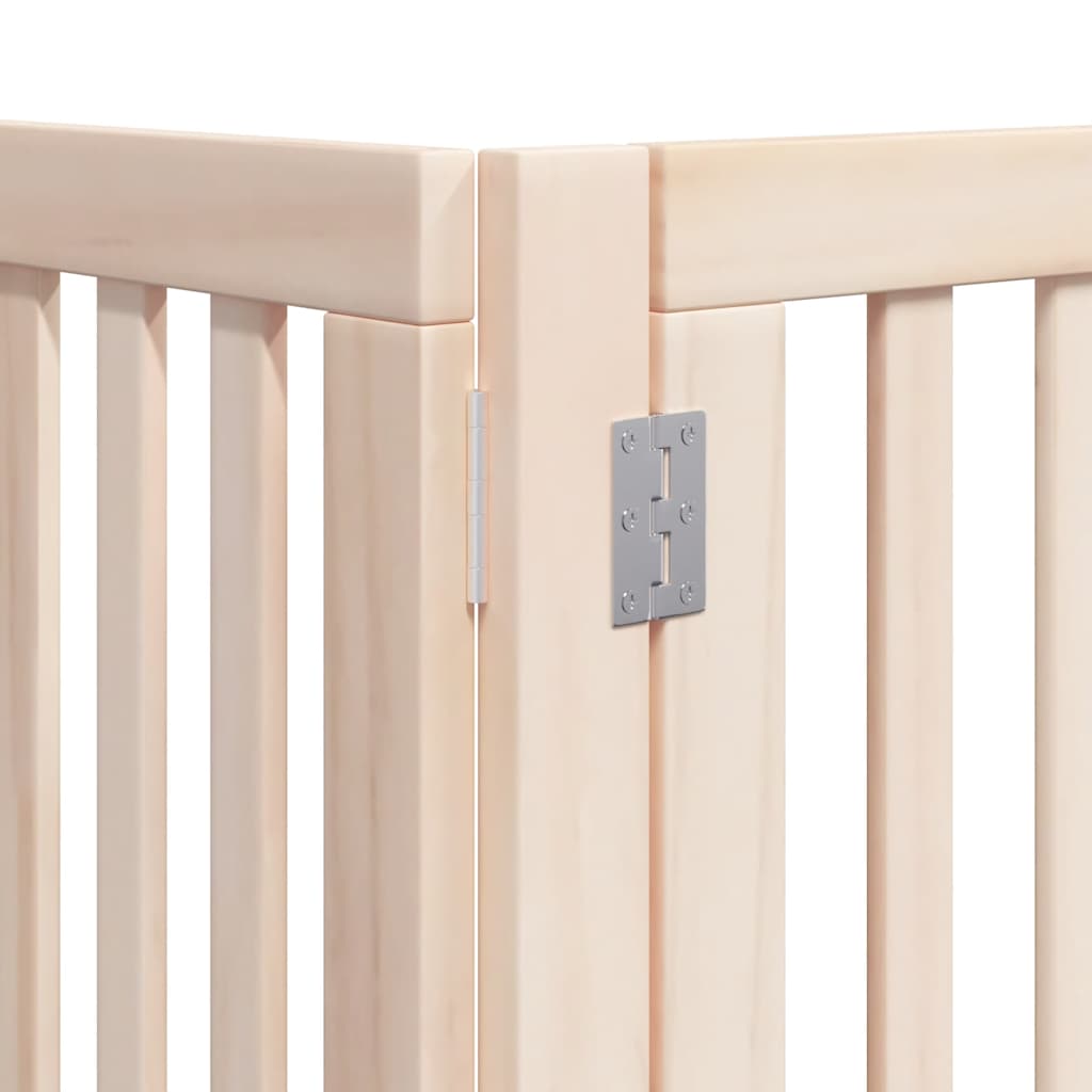 9 Piece Foldable Dog Gate 450 cm Poplar Wood