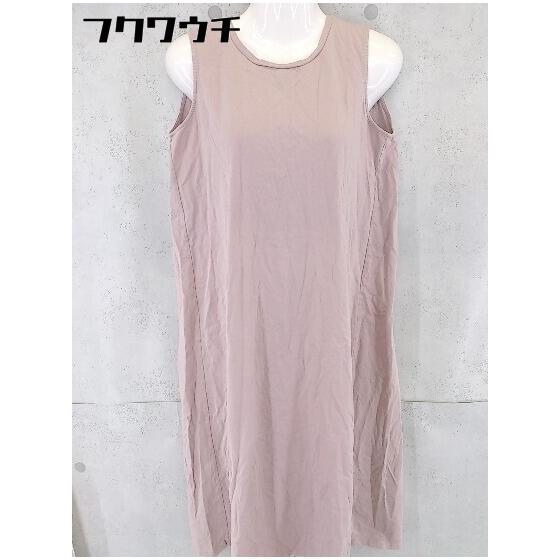 earth music & ecology Sleeveless below knee length dress size F pink ladies [Used]