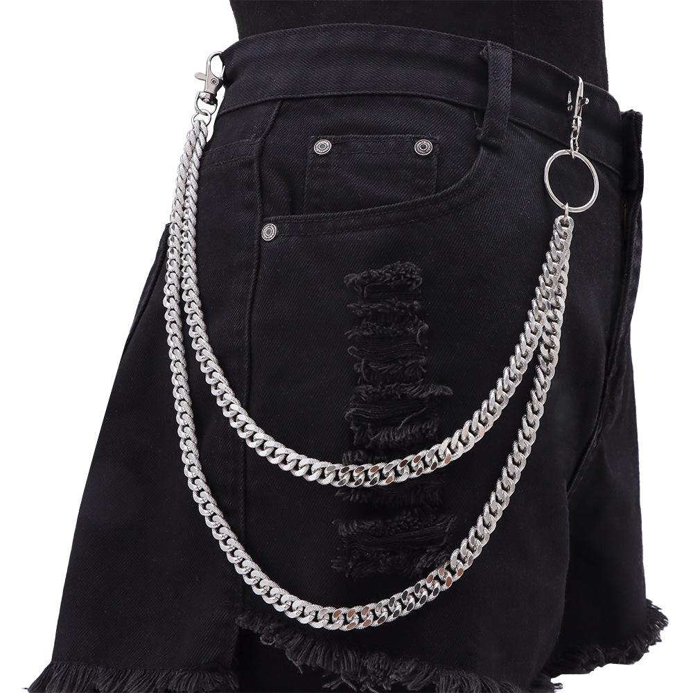 Trendy Double Layer Metal Pants Chain: Versatile Denim Accessory