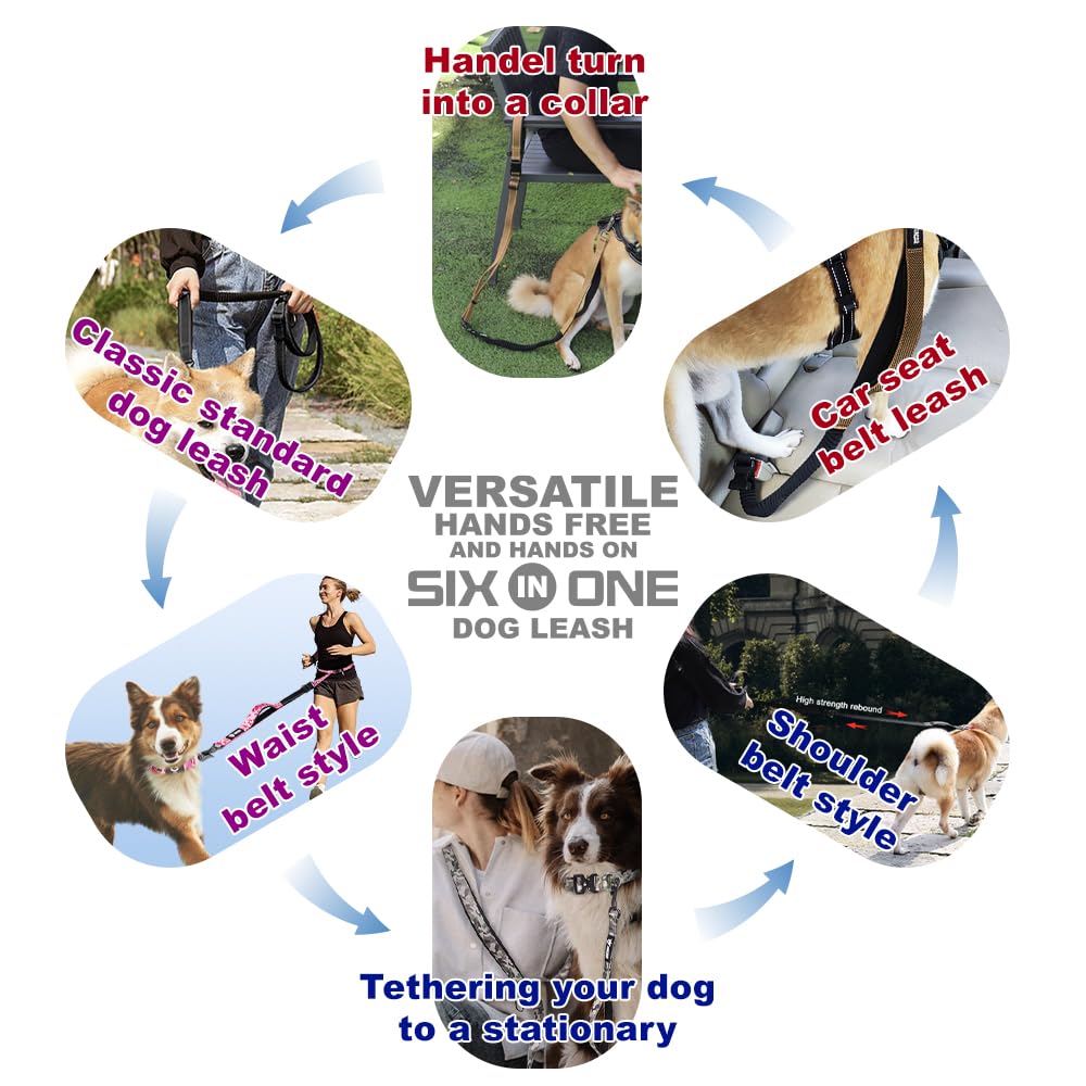 TSPRO Dog Compatible with Car Seat Shock Cushion Suitable for Medium and Large Safe and Durable Design Lead, Multi-Functional Lead, Hands-Free,