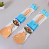 39cm Bamboo Wooden Spatula - Non-Stick, Long Handle, Smokeless Pot Safe.