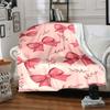 1pc Bow Floral Lightweight Flannel Blanket, Comfortable and Warm Blanket, for Office and Camping Sofa Bed, Livingroom156