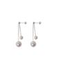 Has Hml009 Pearl Drop Chain Earrings