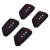 4PCS Car Key Cover Black Color Non Slip Textured Scratch Proof Soft Silicone Protective Key Fob Case