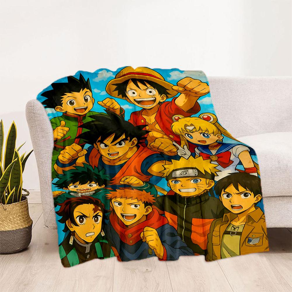 One Piece Adventure Blanket Warmthful Decor Suitable for Bed Livingroom Couch for All Occasions Playful Design Best Holiday Gift for Friends Family