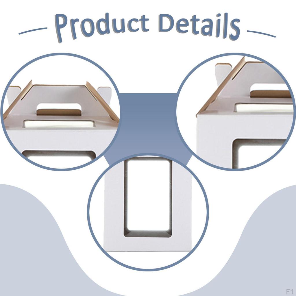 Box Tiered Cake Take Out Transport Container Dustproof Food Storage Portable with Window for