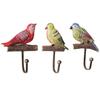 Wall Hook Decorative Resin Birds Coat Hook for Hanging Use 1Set Colorful