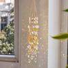 Faux Crystal Wind Chime for Outside, Window Hanging Sun Catcher, Prism Rainbow Maker Pendant for Home, Garden, Patio, Porch