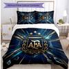 Set Biancheria da Letto Stampata Calcio Argentina 3 Pezzi Copriletto Traspirante Accogliente come Regalo per Inaugurazione Casa o Festa