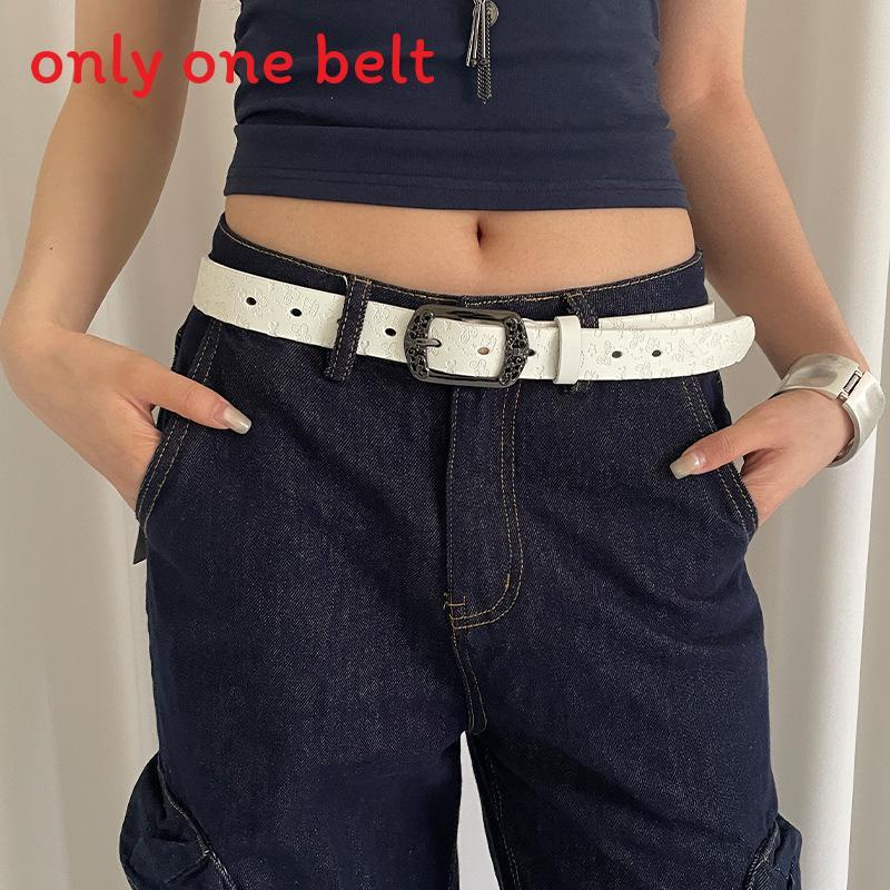 Vintage Ethnic Style Pu Leather Belt With Metal Buckle For Women Dress And Jeans Accessory