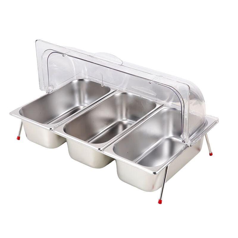 Multi-Compartment Stainless Steel Buffet Tray