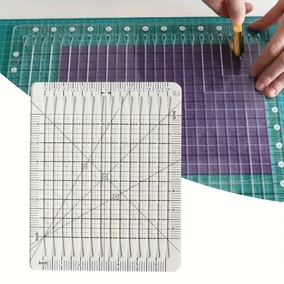 1 Stück 6 Zoll Patchworklineal, Nähmuster, Rastermarkierungen & Diagonale Schneidehilfen zum Quilten, DIY-Basteln, Kleidungsänderungen, Quiltzubehör