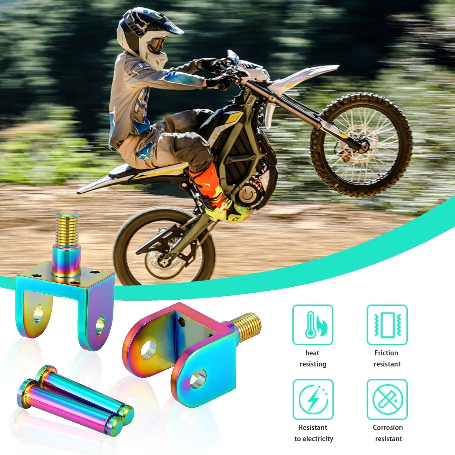 

Foot Peg Brackets Holder for Surron LBX Eride Pro SS S SR,Titanium Alloy Foot Rest Clamps for E Ride Pro SS 2.0 3.0 Sur Ron Light Bee X/S Electric