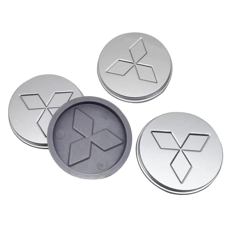 4PCS Car Wheel Covers Rims Center Hubcap Emblem For Mitsubishi Ralliart Lancer Cordia Pajero Outlander L200 EVO Colt Galant