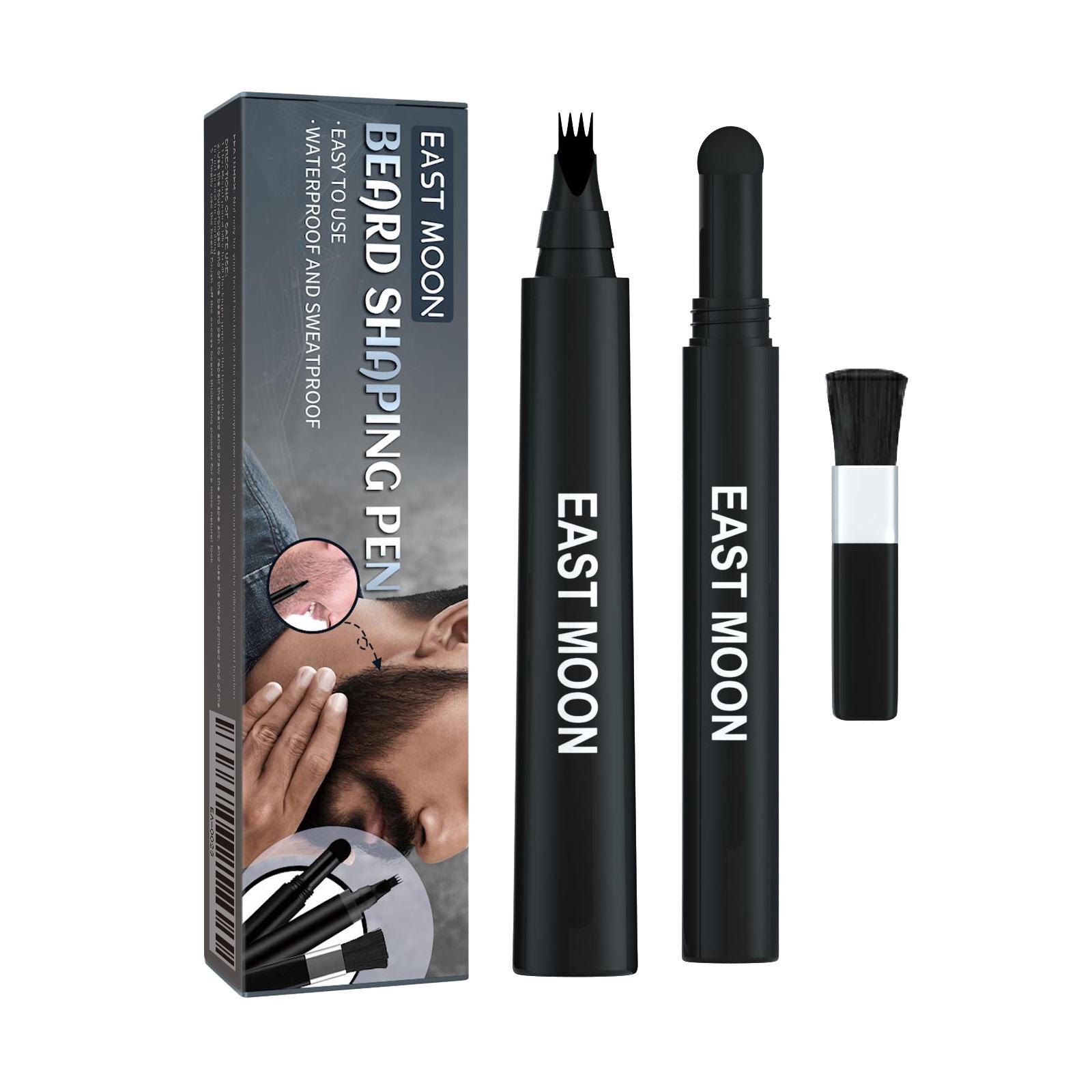 East Moon 3-in-1 Beard Filling Pen Set: Brush, Fill, and Shape for Men s Beard Care