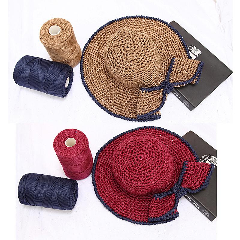 230 Grams Light Viscose Ice Rope 200M Summer Sun Hat Handwoven Diy Hook Cushion Hollow Bright Silk Medium Thick Wool Yarn Thread