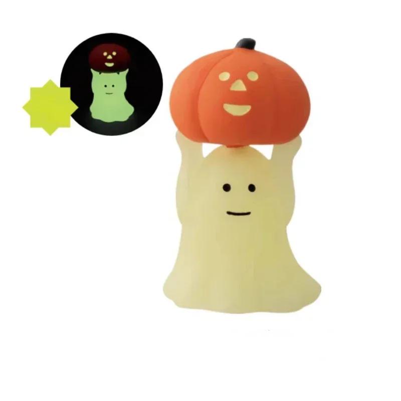 2025 Halloween Pumpkin Miniature Night light Cat Scene Props Decoration Luminous Resin Small Ornament Trendy Play Creative Gift S-L