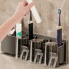  Saving Aluminum Toothbrush Rack Bathroom Toothbrush Storage Toothbrush Organizes Simple Installation for Bathroom
