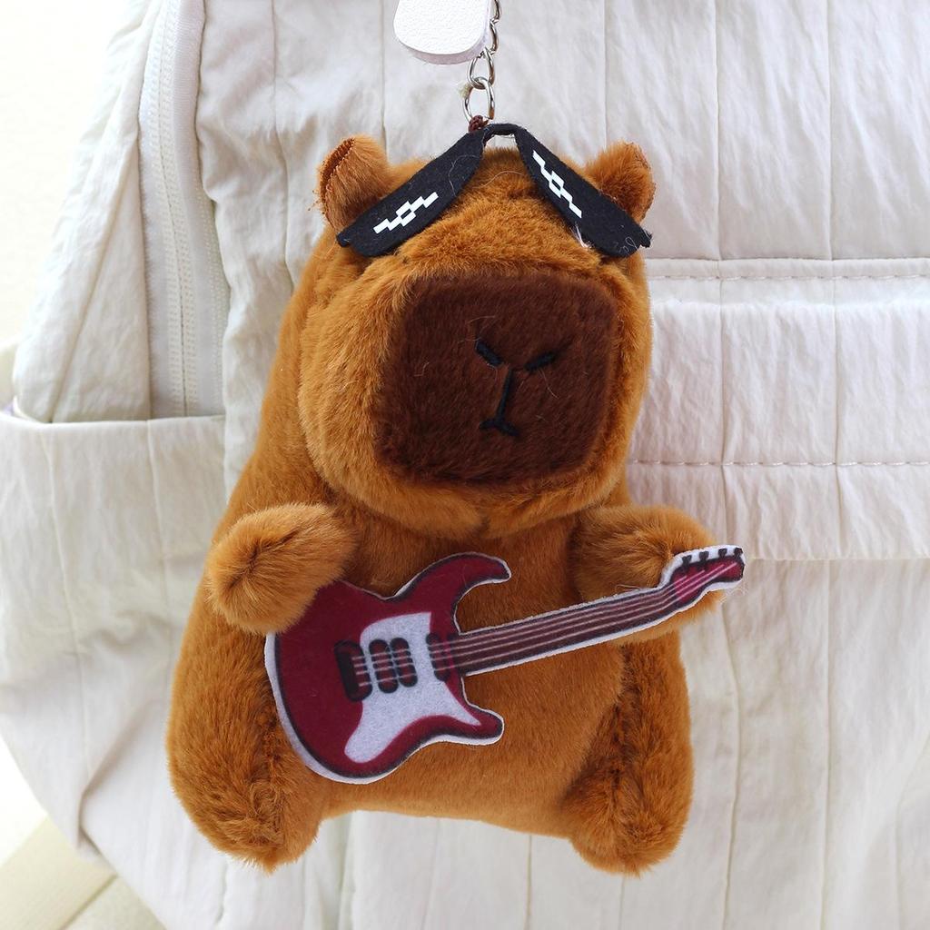 Capybara Plush Keychain: Cute Pull-out Toy & Internet Celebrity Pendant Charm