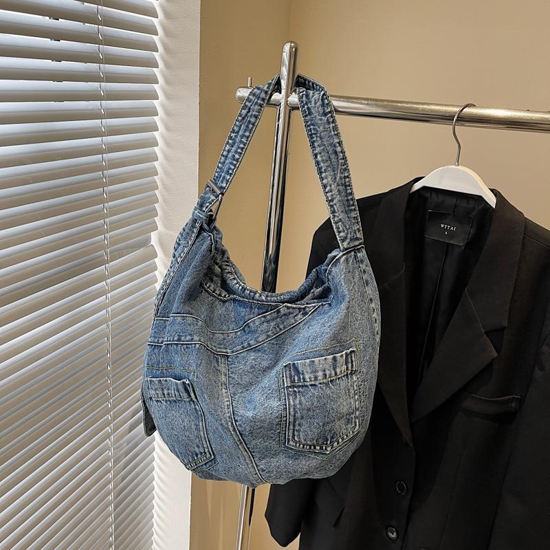 Commuter Denim Bag Women's Tote Bag Large Capacity Shoulder Bag