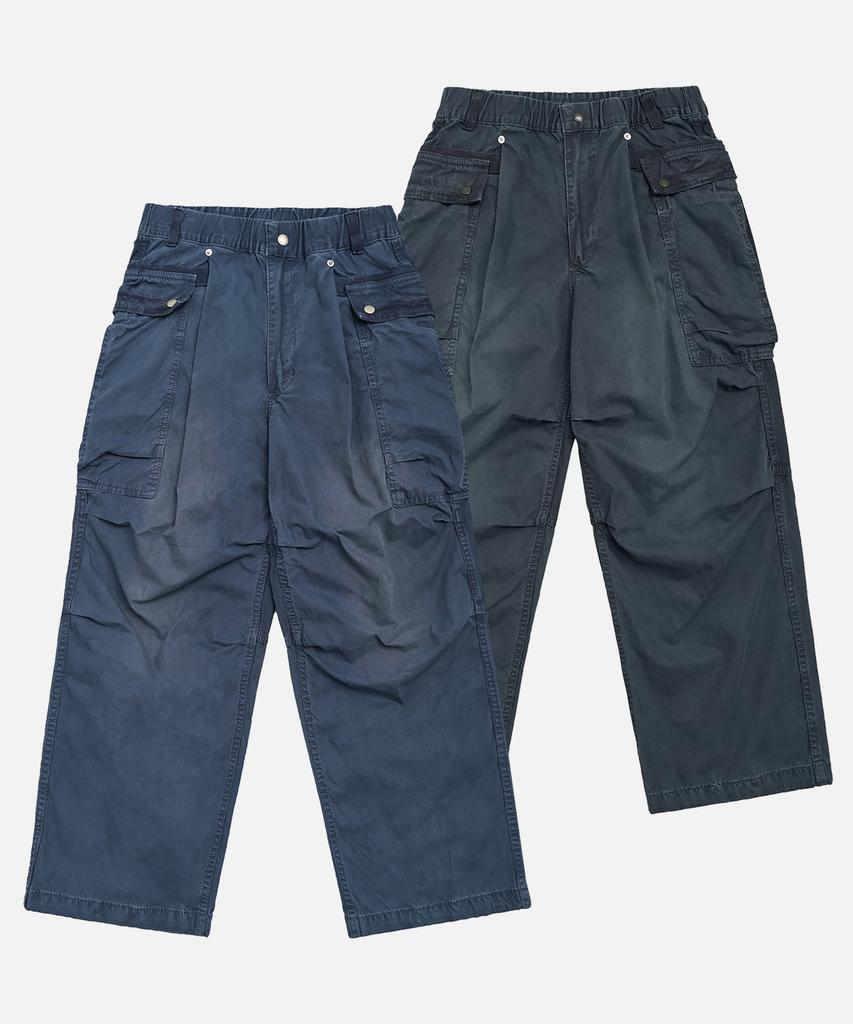 Mideueobdeiteu Wide Fit Washed Cargo Pants_2Color