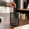 Student Stationery Storage Box Pen Holder/Storage Basket Hollow Grid Iron Tube Decorative Study Room Organizer Durable Pencil for And Makeup Brushes