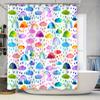 Aquarell Regenschirm Regenbogen Schauer Vorhang, Badezimmer Dekoration Wasserdichtes Gewebe Handtuch Set Mehrfarbiges Muster Für Zuhause D