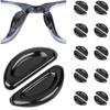 Sticky Nose Pads 25 Pairs Glasses with Adhesive Backing, Anti-Slip Stick-on Eyeglasses Anti-slip Silicone Grips, D-Shape Cushions for Sunglasses