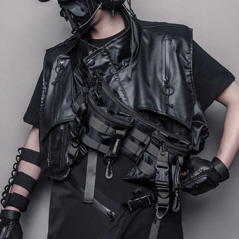 Hip Hop Odpinany Pas Męski Damski Crossbody Torba Na Klatkę Piersiową Street Casual Nerka