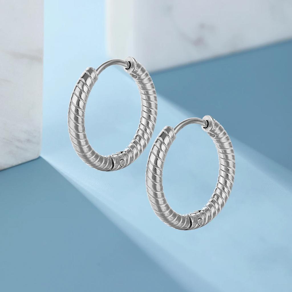 1Pair Stainless Steel Hoop Earrings Women Gold Small Earrings Girl Jewelry Pendientes Mujer Aretes Cartilage Piercing