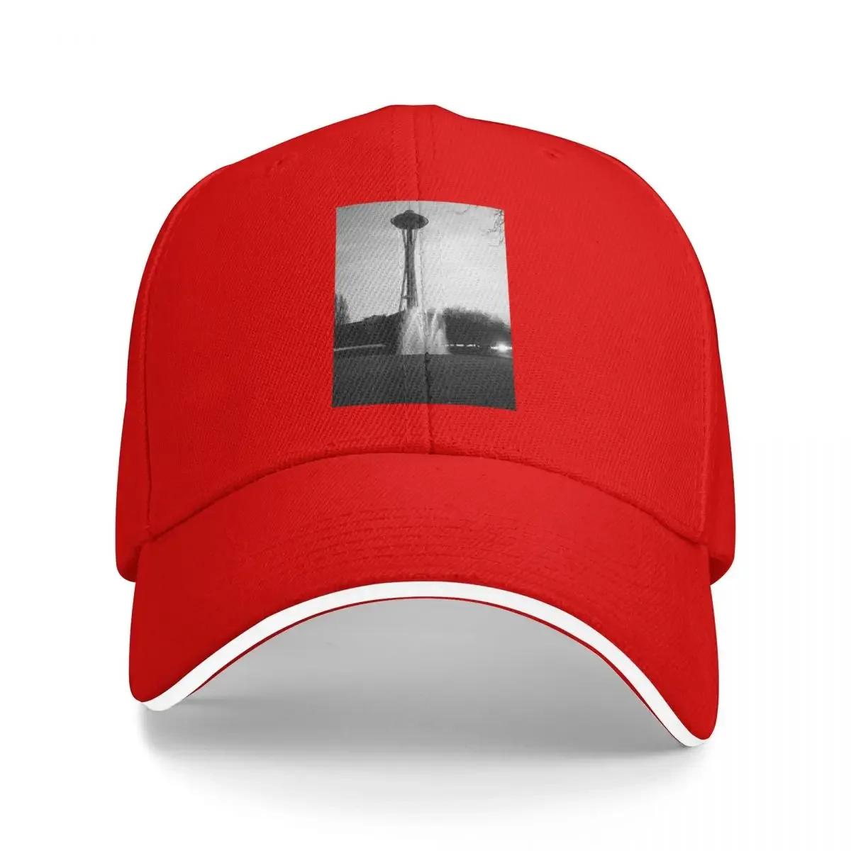 Timeless Seattle Space Needle In Black And White Baseball Cap Wild Ball Hat Horse Hat custom Hat Unisexs Caps Womens