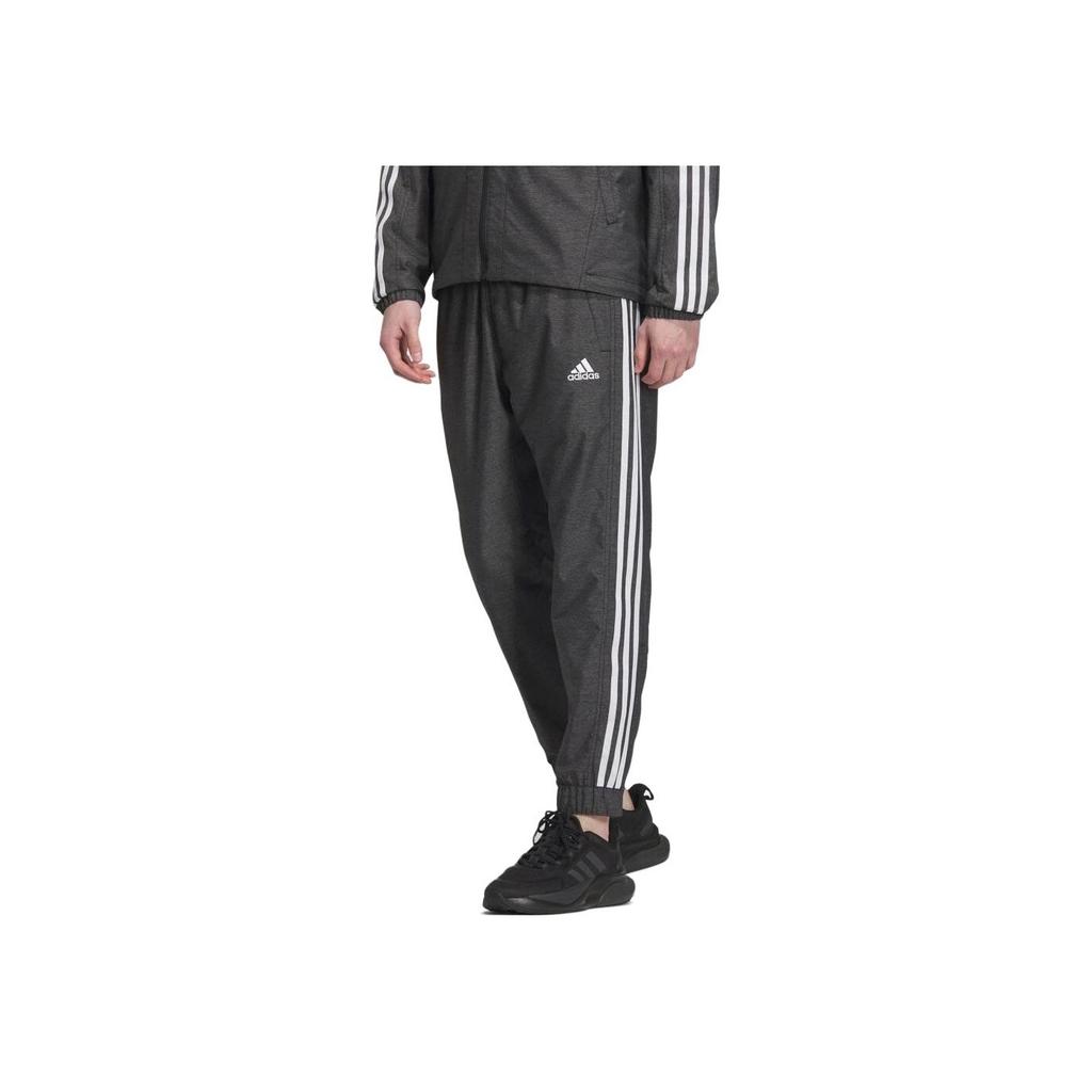 Adidas Vintage Sport Letter Print Striped Cuffed Knit Joggers Men Joggers Black IK7352