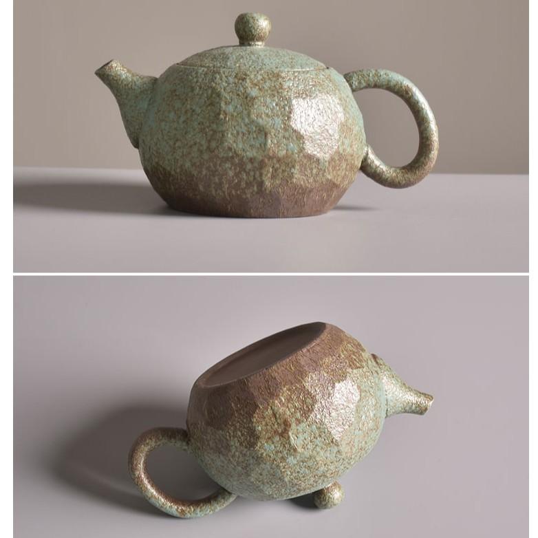250ml Palace Style Retro Ceramic Teapot Coarse Pottery Gongfu Tea Set Xishi Teapot