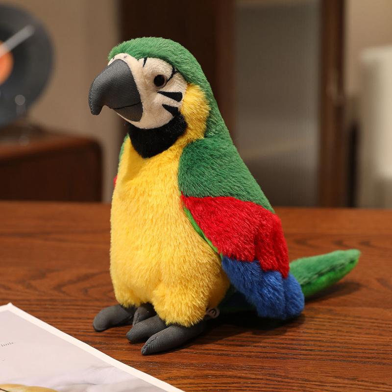 Simulation Animal Parrot Plush Toy Stuffed Soft Animal Pillow Fun Toys Home Decro Birthday Gifts
