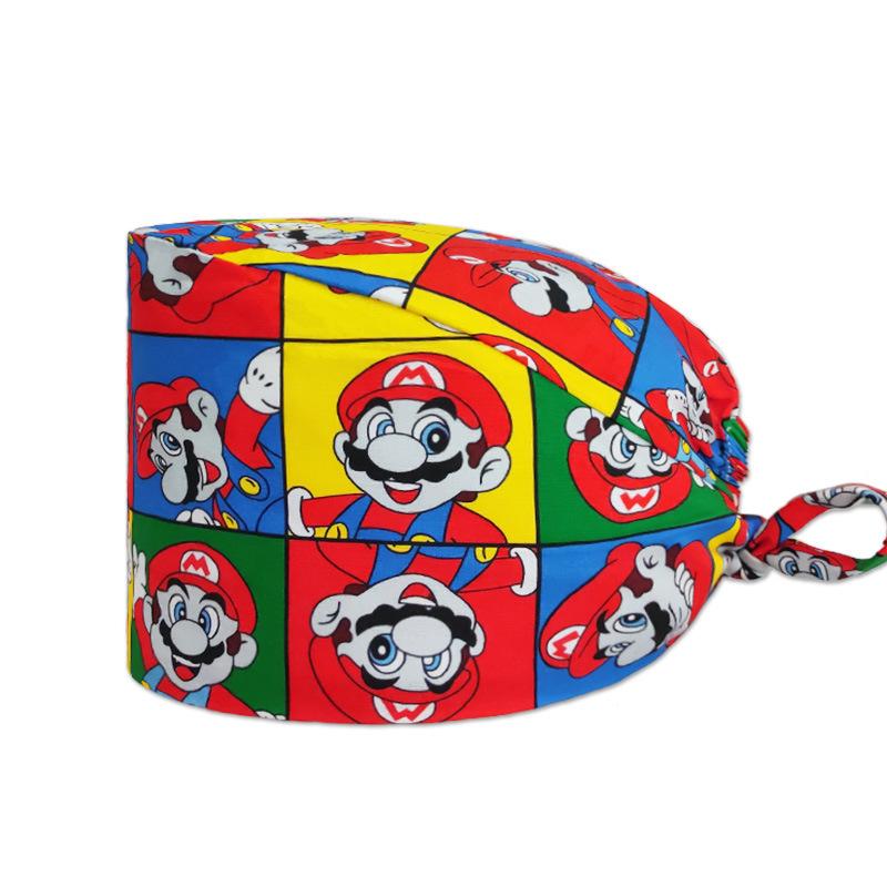Women's Cotton Surgical Cap - Cartoon Print Nurse & Dentist Hat