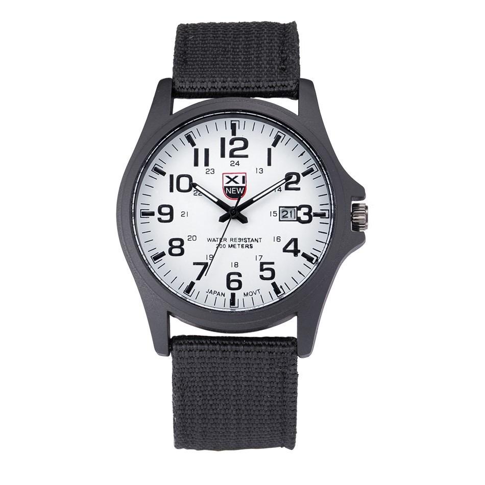 Men's Fashion Sport Watches Men Quartz Nylon Strap Watch Outdoor Watch army style watch Boys Watch