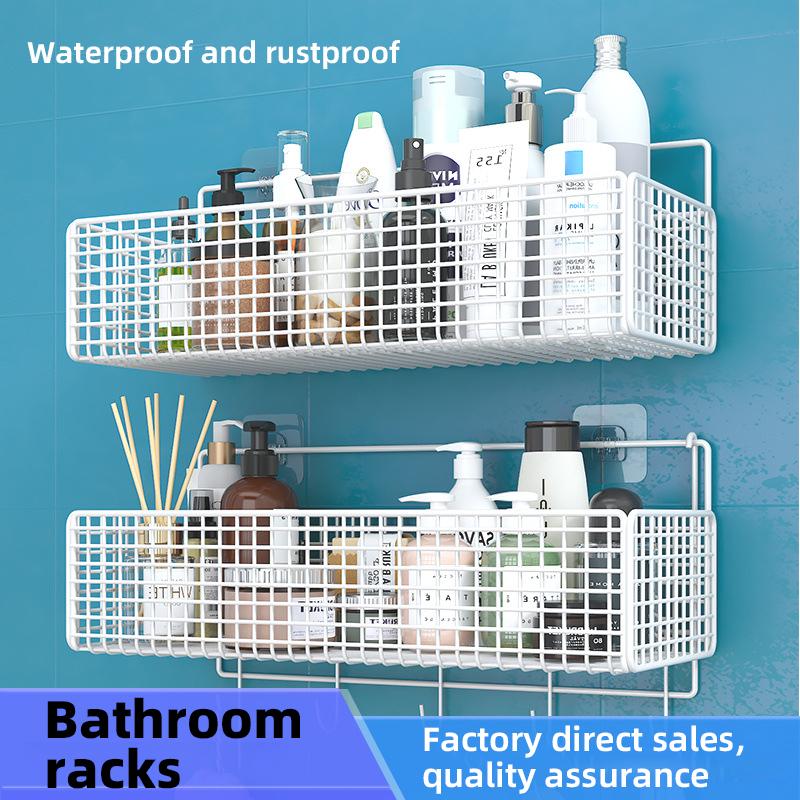 Bathroom Storage Rack Bathroom Shelf Wall Mounted Corner Storage Shelves Punch-free Toilet Rack Bathroom Organizer