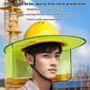 Cappello di sicurezza con protezione solare estiva, protezione per il collo, strisce riflettenti, berretto di sicurezza per lavoratori edili