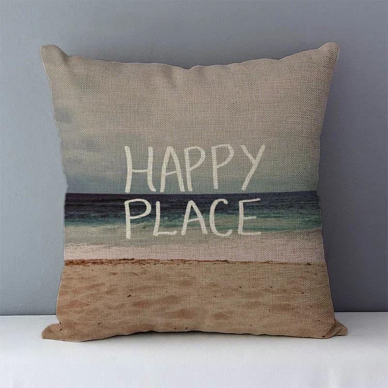 Home Decor Vintage Nautical Patterns Pillow Covers Pattern Cushion Cover Suitable for Sofa Bedroom Car Pillow Cover