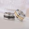 Fashionable Rotatable Ring Elegant Stress Relief Rotating Ring for Women Men Titaniums Steel Geometric Finger Ring
