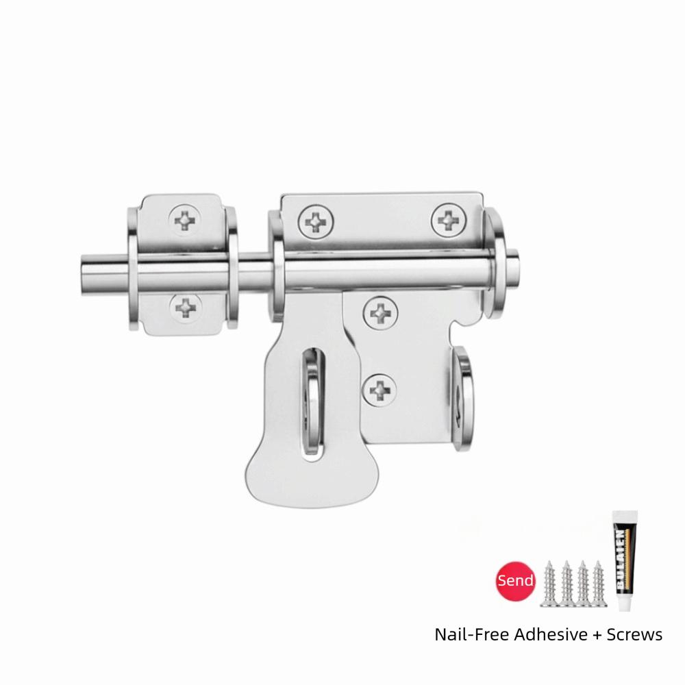 

With Screws Solid Sliding Bolts Latch Solid Sliding Bolts Door Security Lock Gate Safety Lock Gate срібний