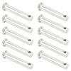 10Pcs Round Clevis Pins Flat Head 304 Stainless Steel Locating Linear Moving Parts M8x40mm