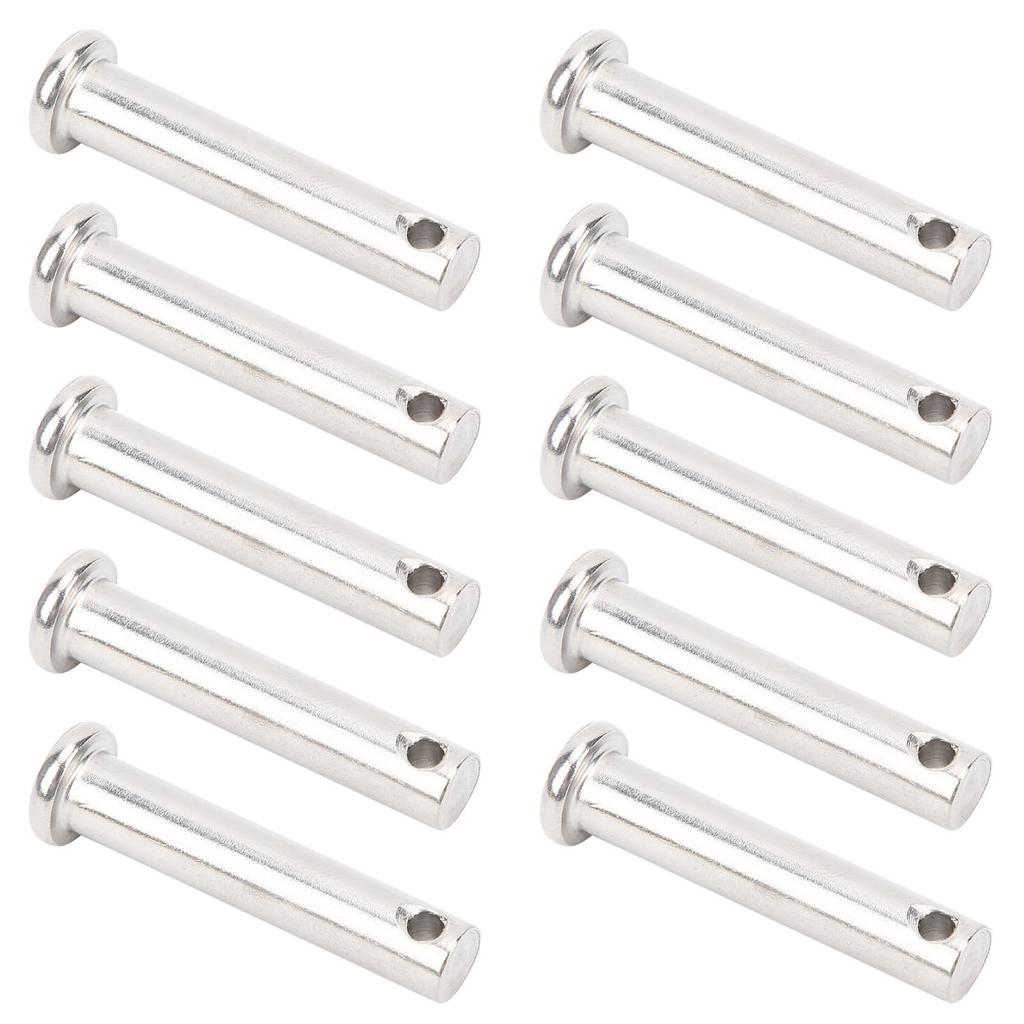 10 ks Kulaté závlačky s plochou hlavou 304 Nerezová ocel Polohovací Lineární Pohyblivé Díly M8x40mm
