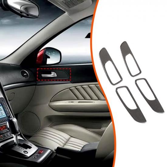 Soft Carbon Fiber Inner Handle Trim Sticker For Alfa Romeo 159 2009-2010